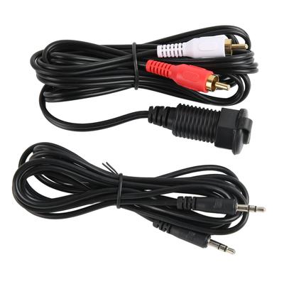 2m6.56ft AUX Einbaumontagekabel 3.5mm auf 3RCA Armaturenbrett Einbaukabel für Auto Boot