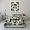 Floral Skull Western Decor Set Exquisite Three-Piece Bedding Set Gift For Kids And Adults