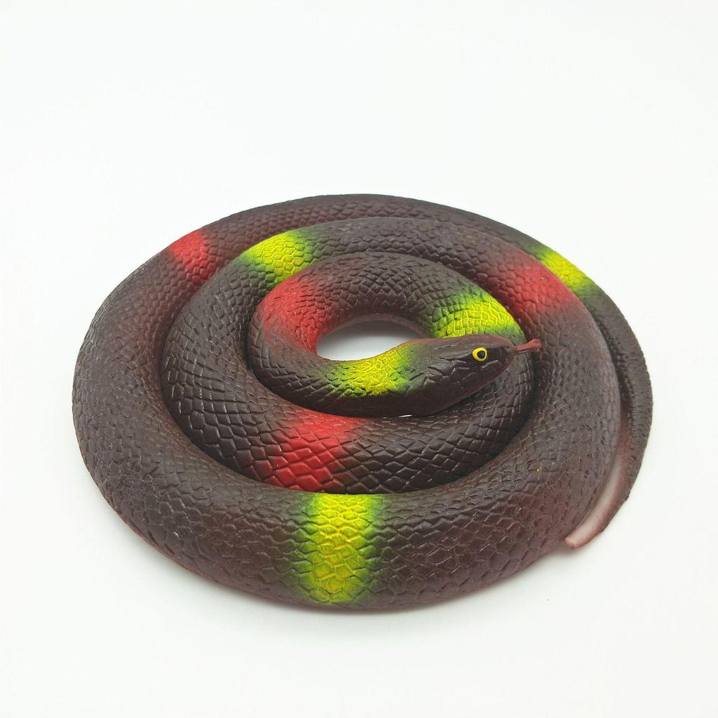 Children's Soft Rubber Toy - Large Green Fake Snake Prank Model