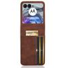 Für Motorola Razr 50 5G/Razr 2024 5G Hülle Trennbares Design Kartenfach Leder+PC Handyhülle
