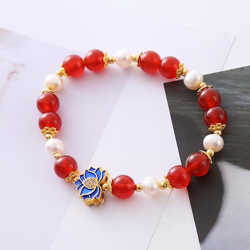 Light luxury agate pearl braceletfashion women daily jewelry gift