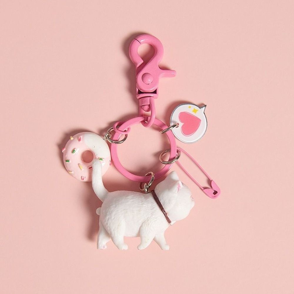 Cat Kitten Keyring Decoration Key Buckle Cartoon Car Key Holder  Accessories