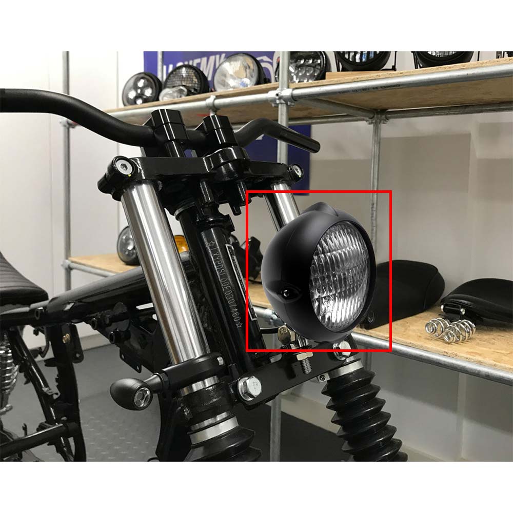 Motorcycle 4.5 inch Retro Headlight H4 Accessory Fit For Harley Kawasaki Honda Yamaha Suzuki Chopper Cafe Racer Bobber Cruiser