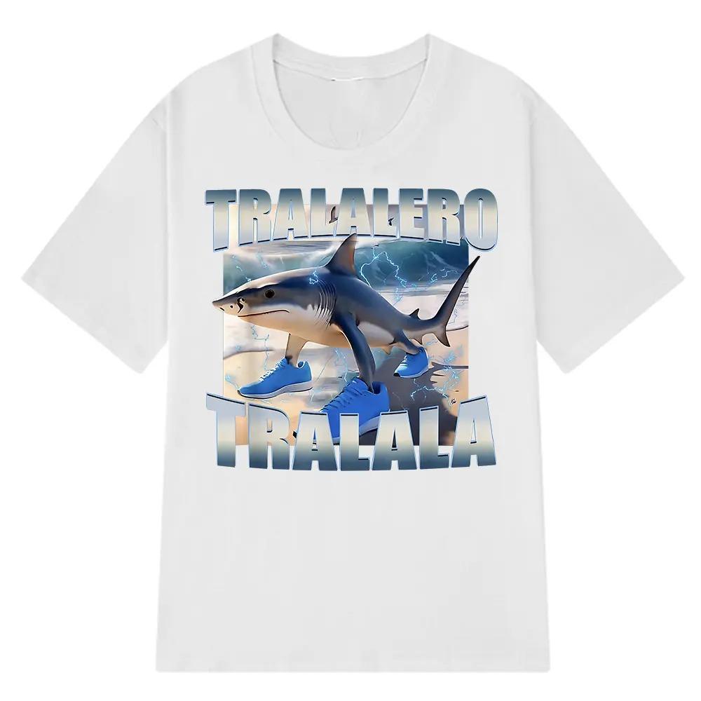 

Funny Shark Meme Tralalero Tralala T-shirt Men Women Unisex Cotton Short Sleeve Vintage Casual Streetwear Fashion Tee Tops S