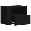 Wall Mounted Nightstands Set of 2 Black 45 x 30 x 35 cm