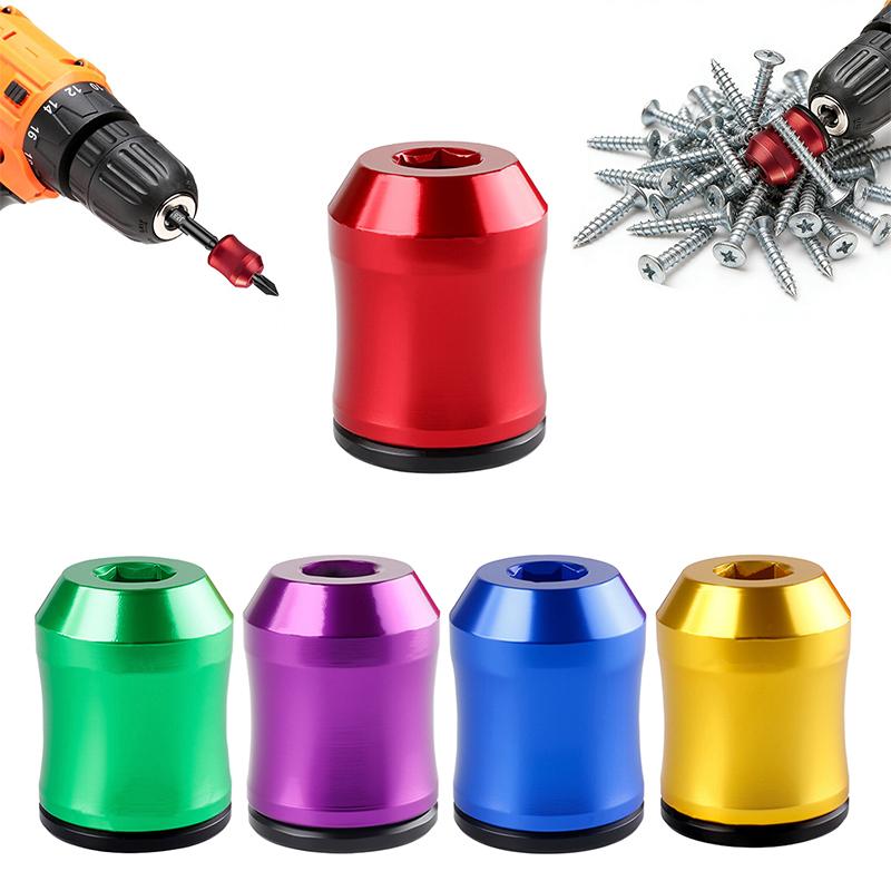 New Magnetic Screw Ring, 1/4 Inch (6.35mm) Hex Screwdriver Head Magnetic Ring, Universal Bit Magnetizer With Dual-Layer Enhanced