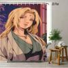 2D Flat Naruto Anime Minato Namikaze Collage Print Waterproof Shower Curtain For Bathroom Decor