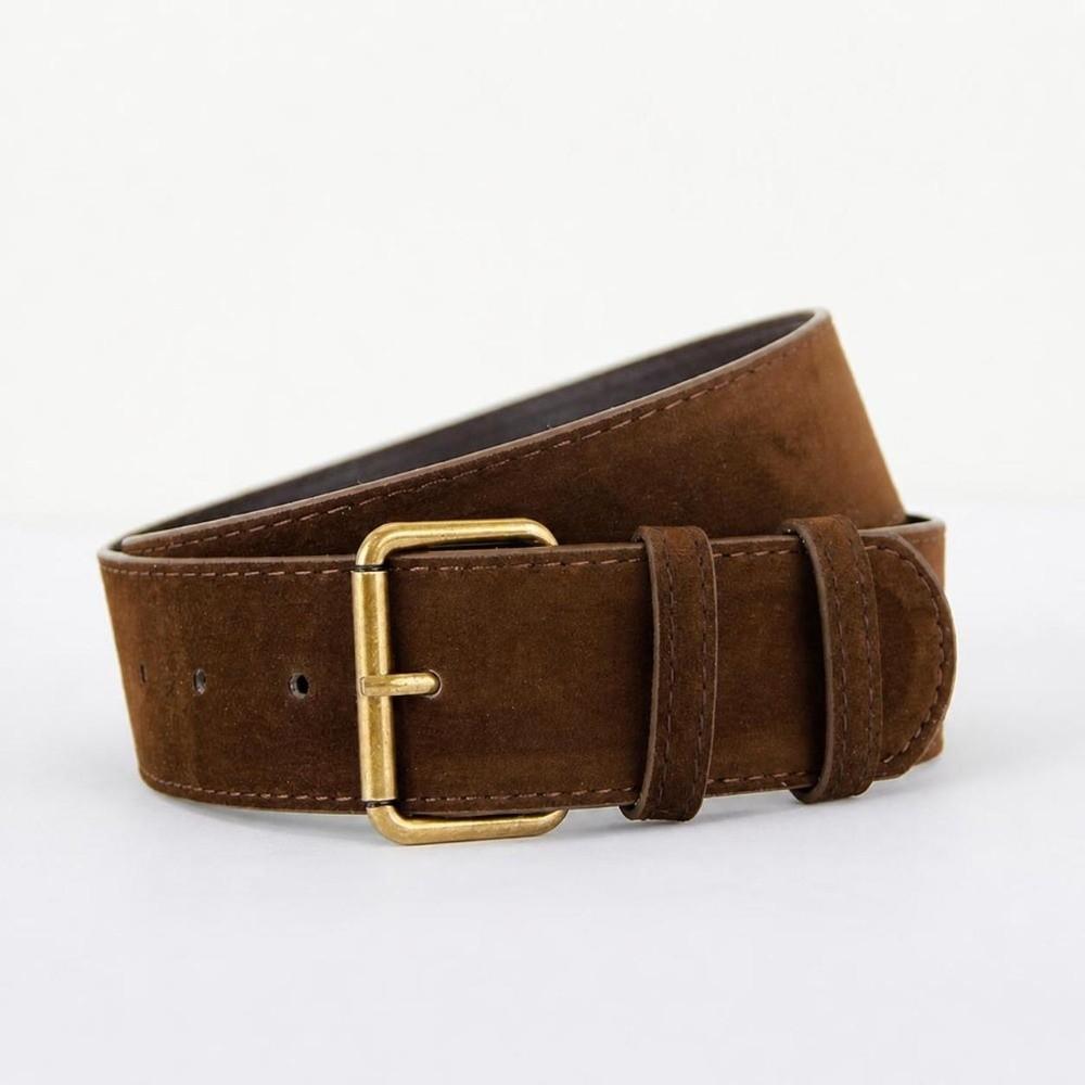 Vintage Wide Waist Belt Classic PU Leather Belt Decorative Faux Suede Belt  For Dress Jeans
