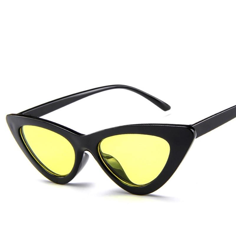 Stylishy Cat-Eye Sunglasses Women Classic Personalized Sunshade Classic Style Stylish Black Red Small Frame Triangle Female Gafas De Sol