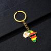 Portachiavi Premium in Acciaio Inossidabile con Ciondolo Mappa Bandiera Africa Ghana Nigeria Capo Verde Congo Uganda Regalo per Appassionati di Viaggi