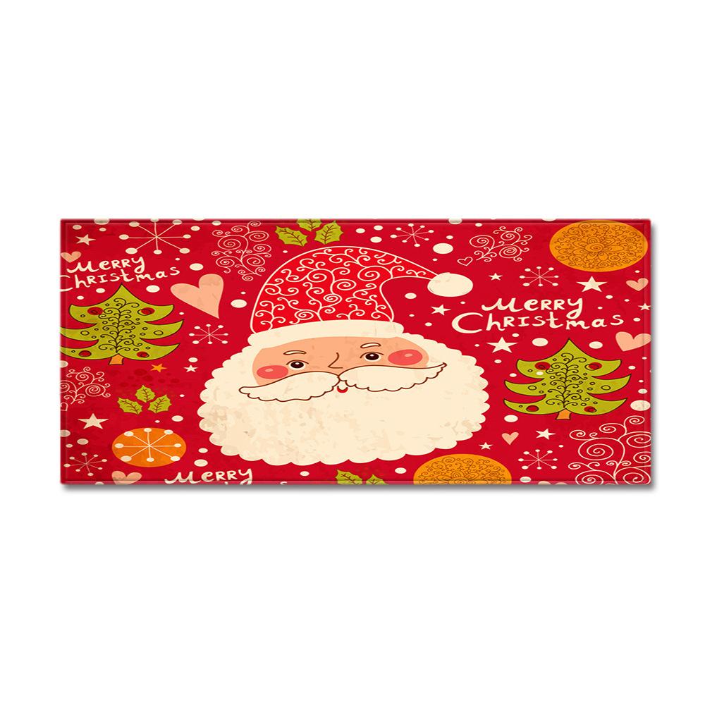 Christmas Household Bathroom Absorbent Non-Slip Mat Living Room Kitchen Sand Carpet Doormat Long Floor Mat