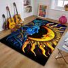 Sun and Moon Yin Yang Design Carpet Patterned Carpet, Suitable As a Non Slip Play Mat for the Living Room and Bedroom Sofa