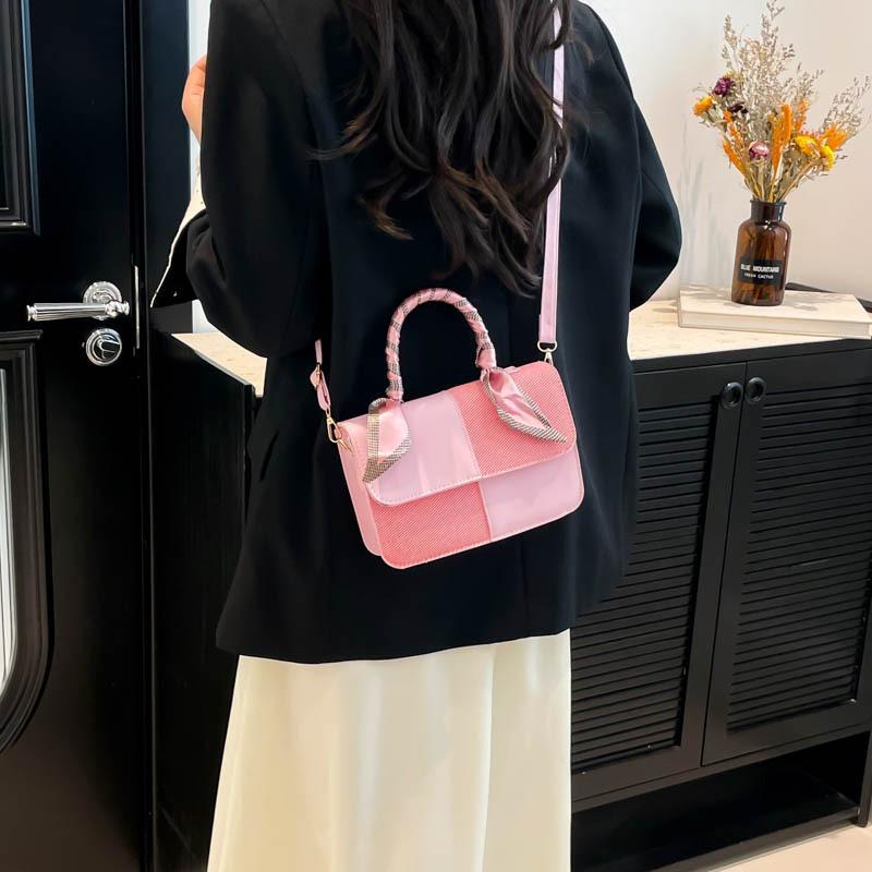 Niche design splicing handbag summer new armpit bag fashion versatile shoulder messenger bag women