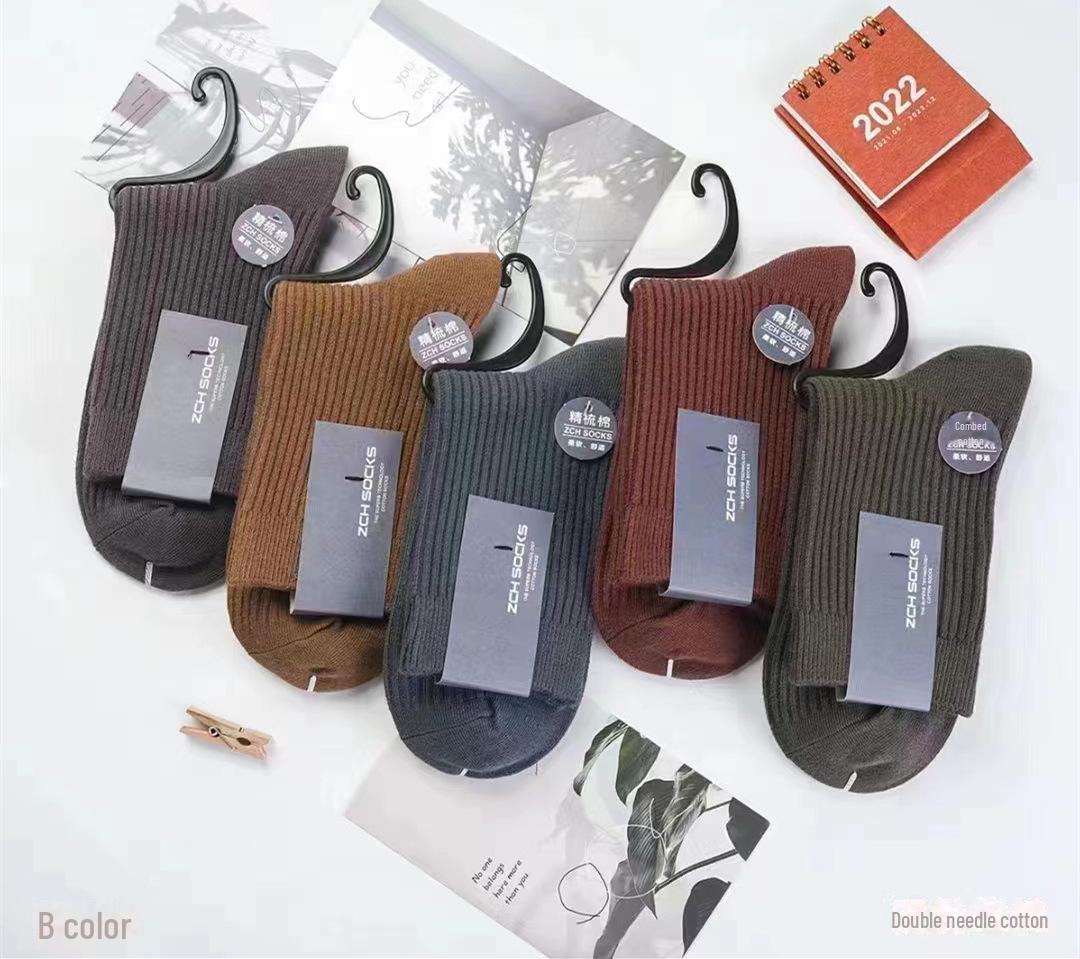 

Мужские носки средней длины - 100% хлопок, дезодорирующие, впитывающие пот, для всех сезонов One Size (High-Quality Men s Socks)