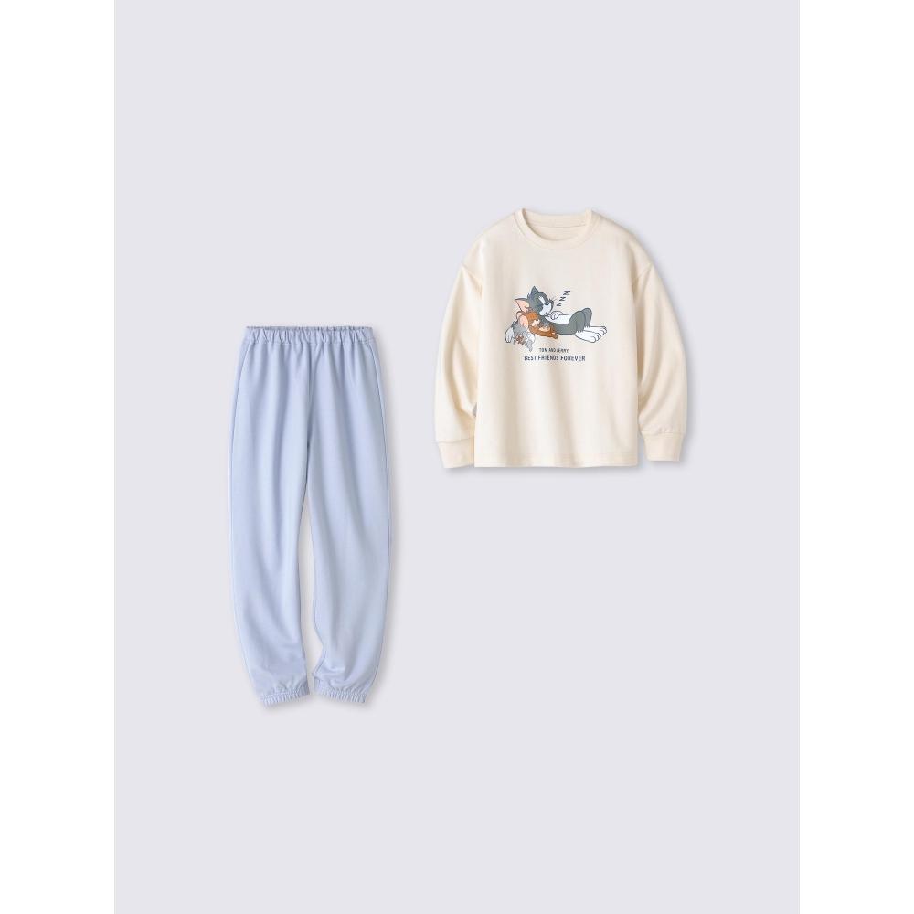 Gu By Uniqlo Kids Cotton Sweat Lounge Set Tom And Jerry