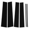 6 Pcs B Pillar Door Trim Molding Glossy Black PC Window Post Protector Cover for Hilux 2015 To 2023
