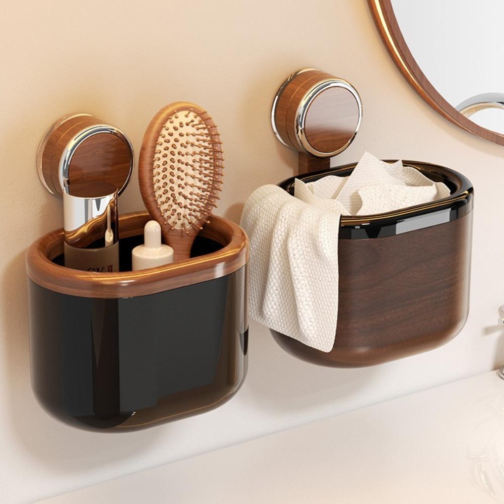 Space Saving Toilet Hanging Organizer Large Capacity Suction Cup Storage Box  for Kitchen
