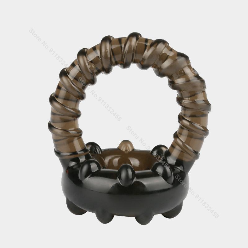 Male Semen Lock Ring Soft Time Delay Erection Dual Cock Ring Friction Massager Stimulation Couple Lover Sex Toys For Men