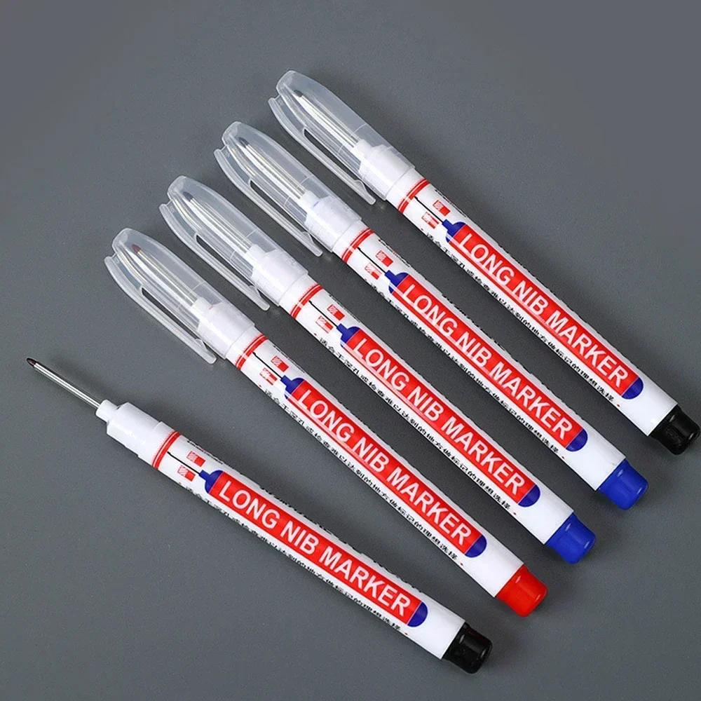 20mm 1-100 Stück Wasserdichter Tieflochmarker Stifte mit langem Kopf für Holzbearbeitung für Metall Tischler Weiße/Schwarze/Rote/Blaue/Grüne Tinte