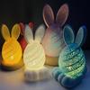 3D-utskrift Påsk populär kanin ljusstake dekoration kreativ nattlampa festivaldekoration