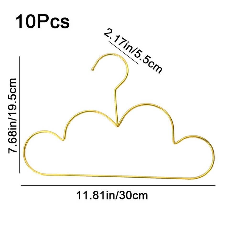 10Pcs/Set Nordic Style Children Coat Hangers Golden Clothing Storage Organizer  Closet