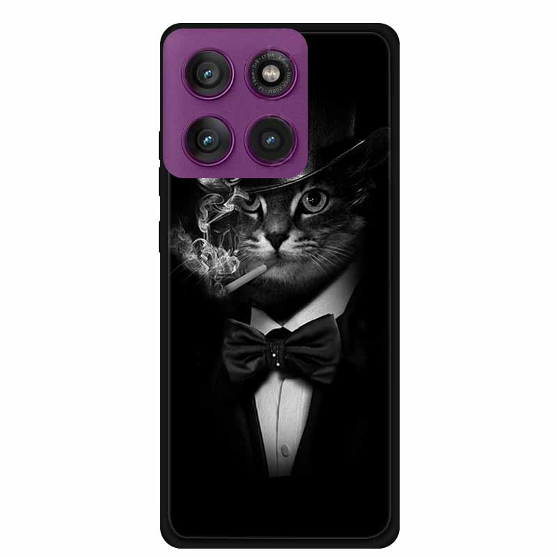 For Motorola Edge 60 Pro 5G Case Edge60 Pro Phone Case Tiger Black Silicone Soft Back Cover For Motorola Edge 60 Pro Case Coque