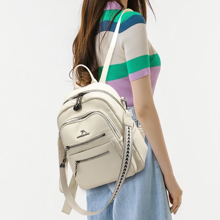 2025 New Soft Leather Versatile Women's Backpack