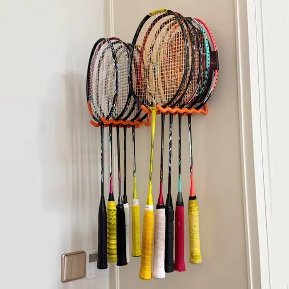 Space Saving Wall Mounted Racket Holder Multiple Racquets Badminton Racket Hook  Home Gym