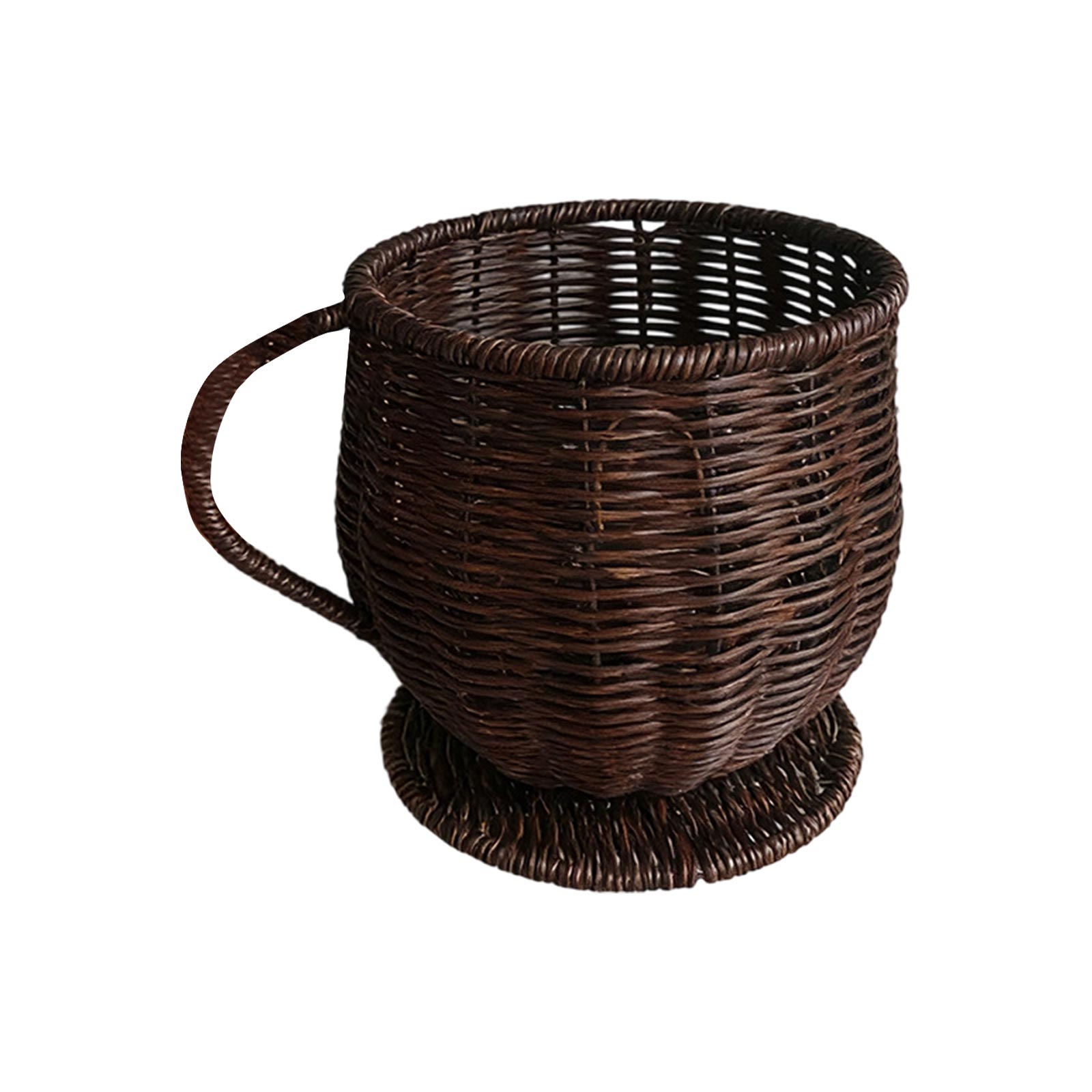 

Desktop Coffee Cup Storage Basket, Rattan Coffee Capsule And Coffee Storage Basket One Size коричневый