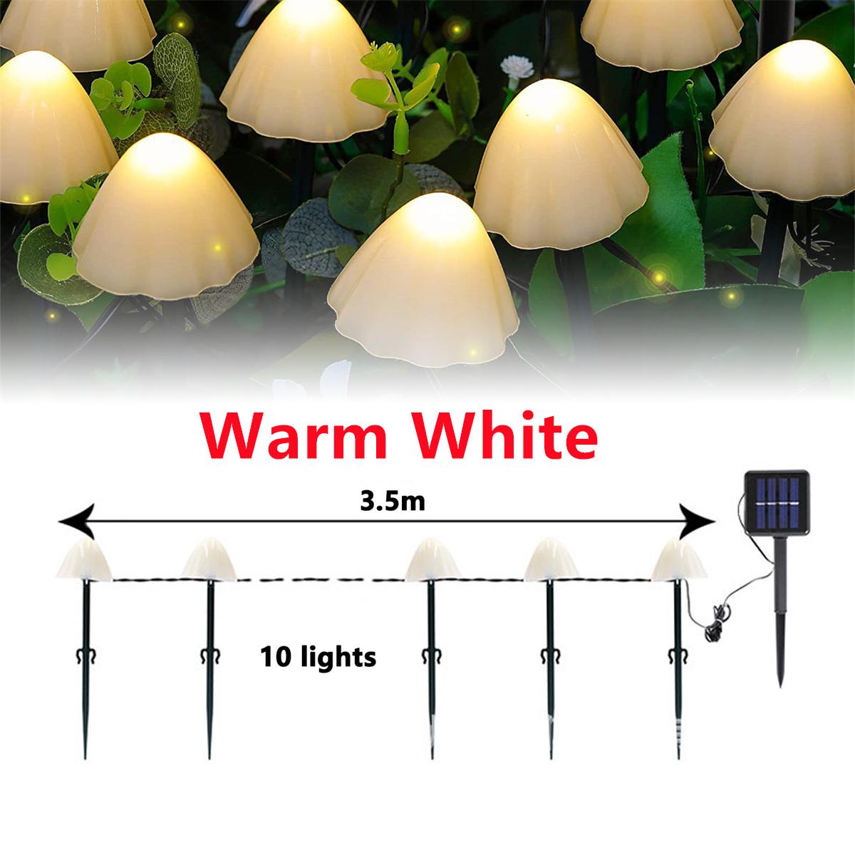 

1 Set Mushroom-Shaped Lights Battery/Solar Energy/USB Interface Powered Lights Garden Lawn Waterproof Decor Lamp 3 Light Colors