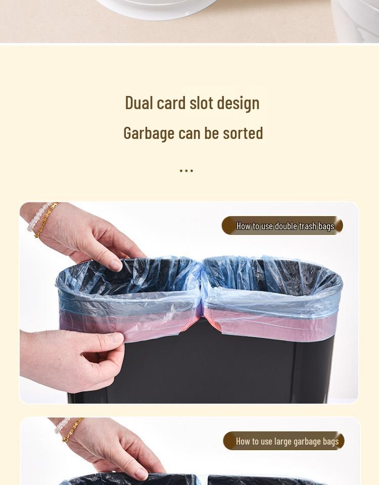 INS Style Narrow Gap Bathroom Trash Can with Lid - Moisture & Odor Proof