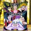 Customizable Villain Throw Blanket – Personalized Name, All-Season Cozy Snug Blanket, Machine Washable, Personalized Blanket