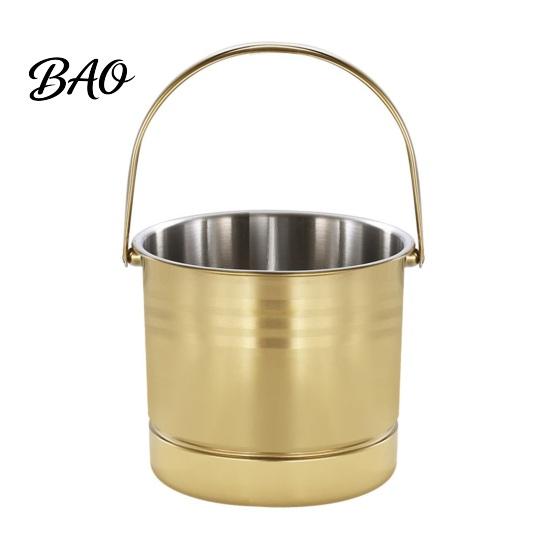 Ice Bucket for Drinks And Snacks Stainless Steel with Removable Strainer, Bar Wine Champagne Beer Chilling Cooler Red Wine, Portable Home KTV