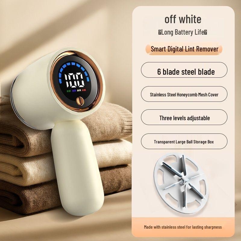 Rechargeable Digital Fabric Shaver with Display