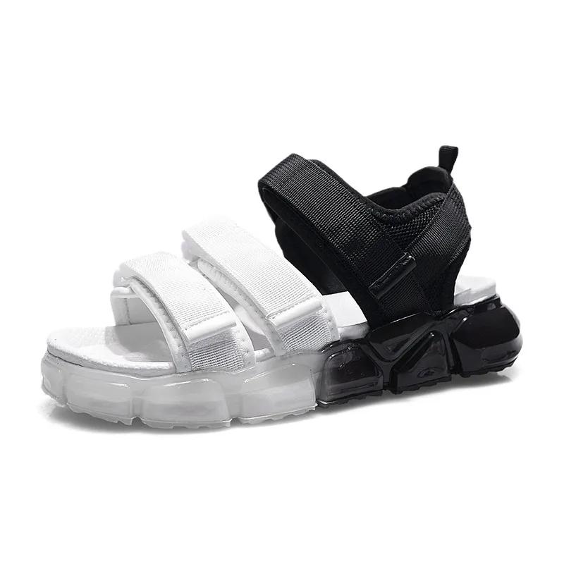 Korean Fashion Men Summer Sandals 2025 Beach Men's Platform Sandals Hook & Loop Luxury Designer Sandals Men sandalia masculina