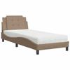 VidaXL Bed with Mattress, Upholstered Bed with Headboard Cushion, Single Bed, Adult Bed, Bedroom Furniture 3208842