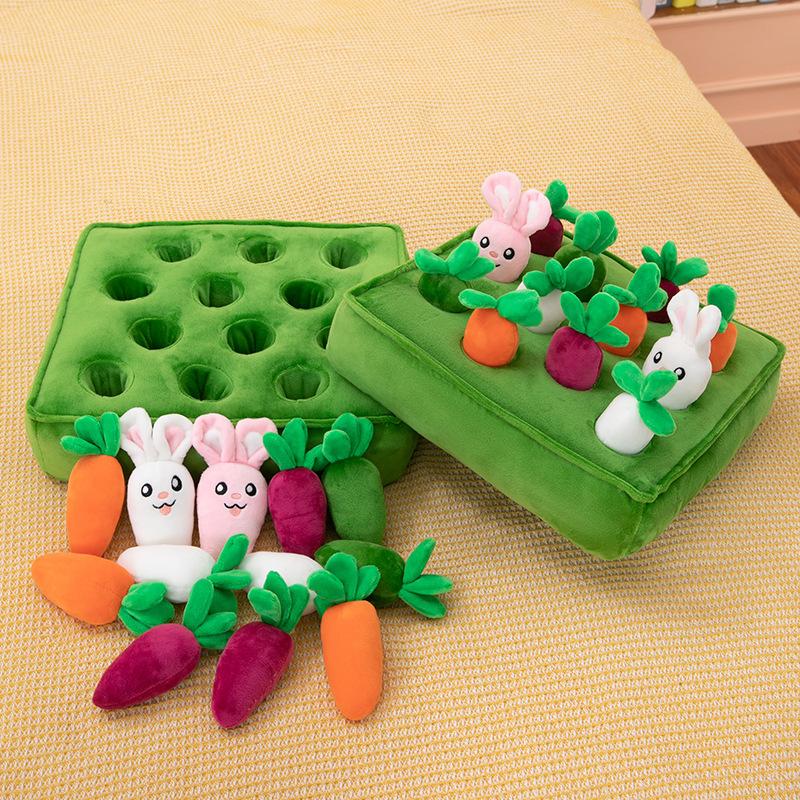 Pulling Radish Plush Toy Educational Toy Cartoon Funny Early Childhood Education Enlightenment Set Rag Doll