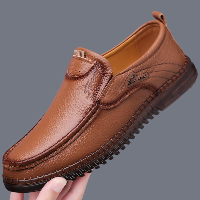Fashion Handmade Casual Formal Loafers Genuine Leather Men Slip On Shoes Luxury Brand Walking Shoes Moccasins Business Man Driving Shoes