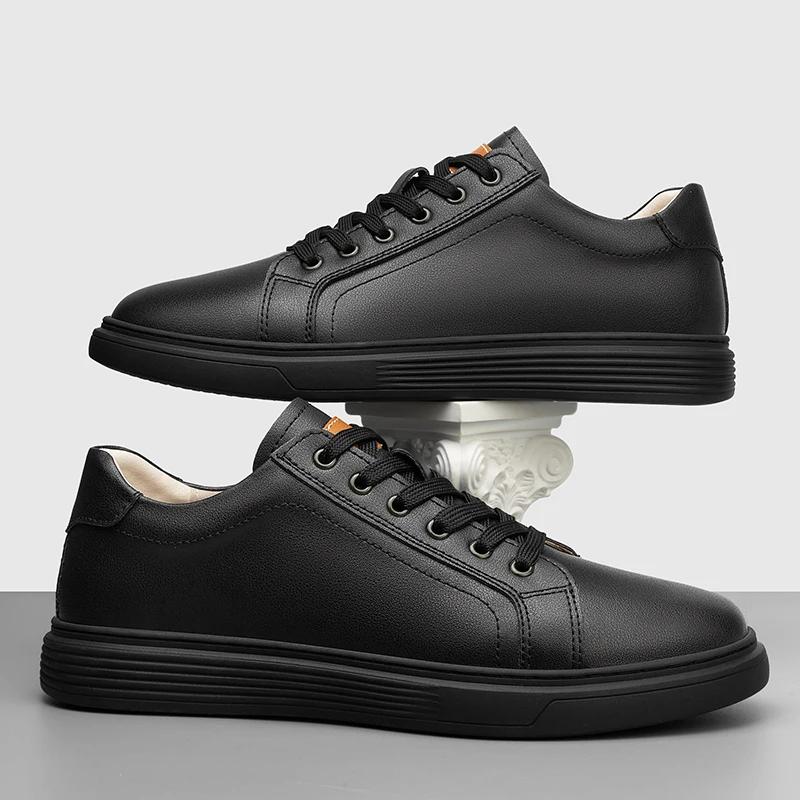 Fashion Man Genuine Leather Men Casual Summer Shoes Men's Skateboard Footwear Fashion Luxury Tenis Masculino Male Versatile Sneakers
