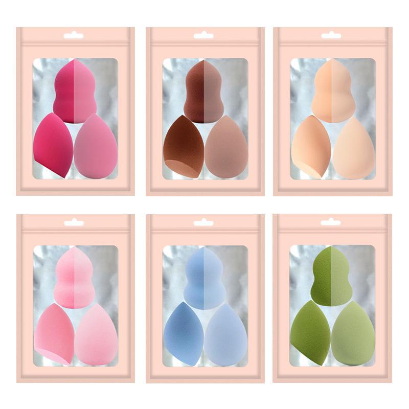 

Beauty Air Cushion Powder Puff Gourd Egg Sponge - двойное назначение, не впитывает влагу, нежное нанесение макияжа 3 packs (in bags). pink