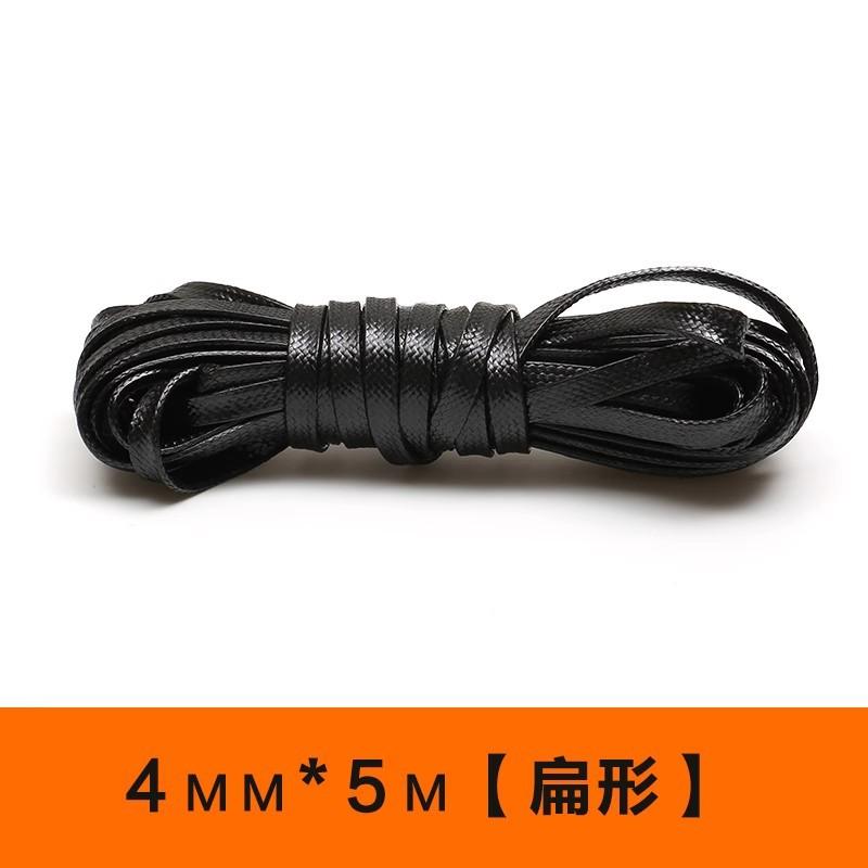 Black Thai oil wax rope round handmade leather dense wax rope woven jewelry pendant tied with flat rope DIY material