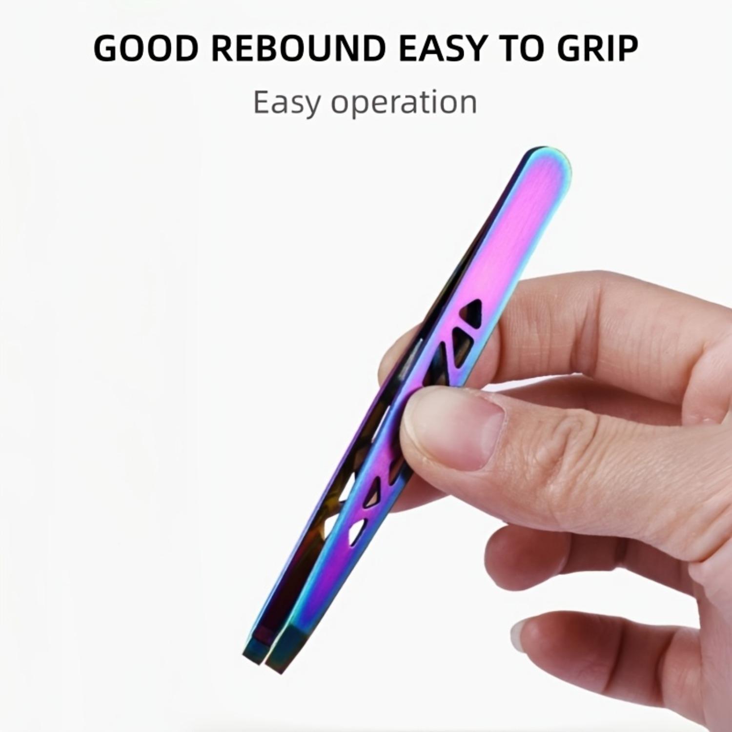 

4Pcs Color Titanium Tweezers Set, High-Precision Stainless Steel Hollow Tower Design, Multipurpose for Eyebrow & Hair Plucking фіолетовий