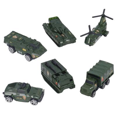 Diecast Militärfahrzeuge 6er-Pack Armeespielzeug Verschiedene Transporter Panzerhubschrauber Panzerwagen für