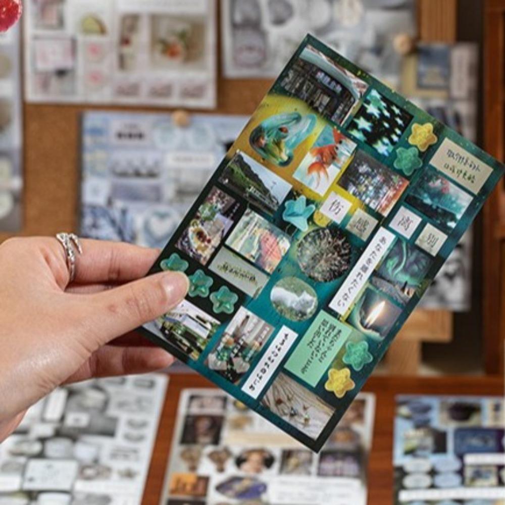 20 PEZZI MINKYS Adesivi Decorativi Libro Retro Laptop Libro Adesivi per Fotocard Cancelleria Scolastica