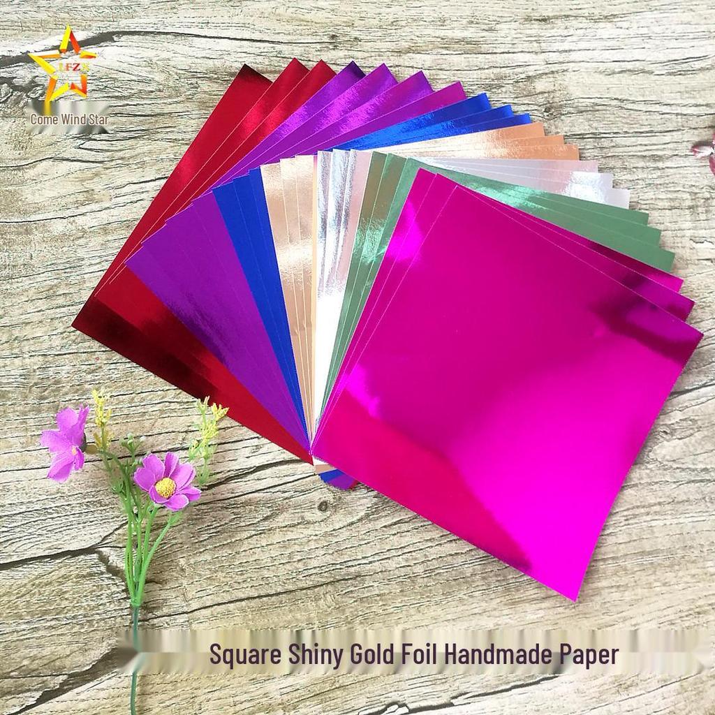 Glitter Pearlescent Origami Paper for Kids - Bright Colors, Ideal for Thousand Cranes & Rose Flowers