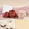 Bowknot Rose Embossed Resin Jar Molds Candle Cup Silicone Mould with Lid for Making Candle Container Holiday Decoration