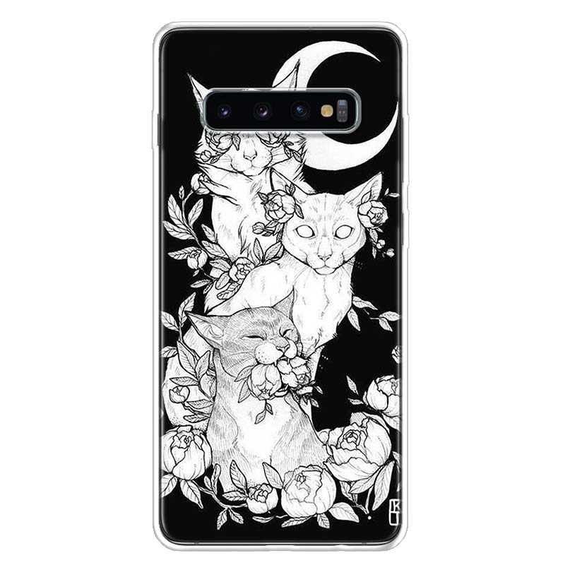 

Красочный милый чехол с ведьмой и котом для телефона Samsung Galaxy S10 Plus S20 FE S21 S22 Ultra S10E S9 S8 + S7 Edge J4 Samsung S22 Ultra