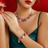 GemChic Halskette und Armband aus Metalllegierung für Damen, Weihnachtsbaum, Schneemann, Glocke, geometrisches Design, zweiteiliges Set, Schmuckgeschenk für Geburtstag und Weihnachten