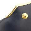 Cartier Sapphire Line Handbag One Handle Black Calfskin Women Used
