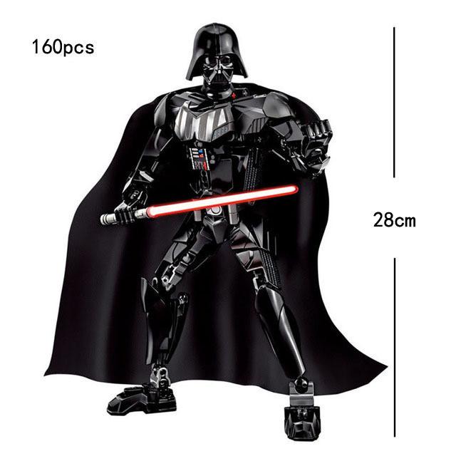 Klocki konstrukcyjne z serii Star Wars z ruchomymi mini figurkami do kreatywnej zabawy dla dzieci